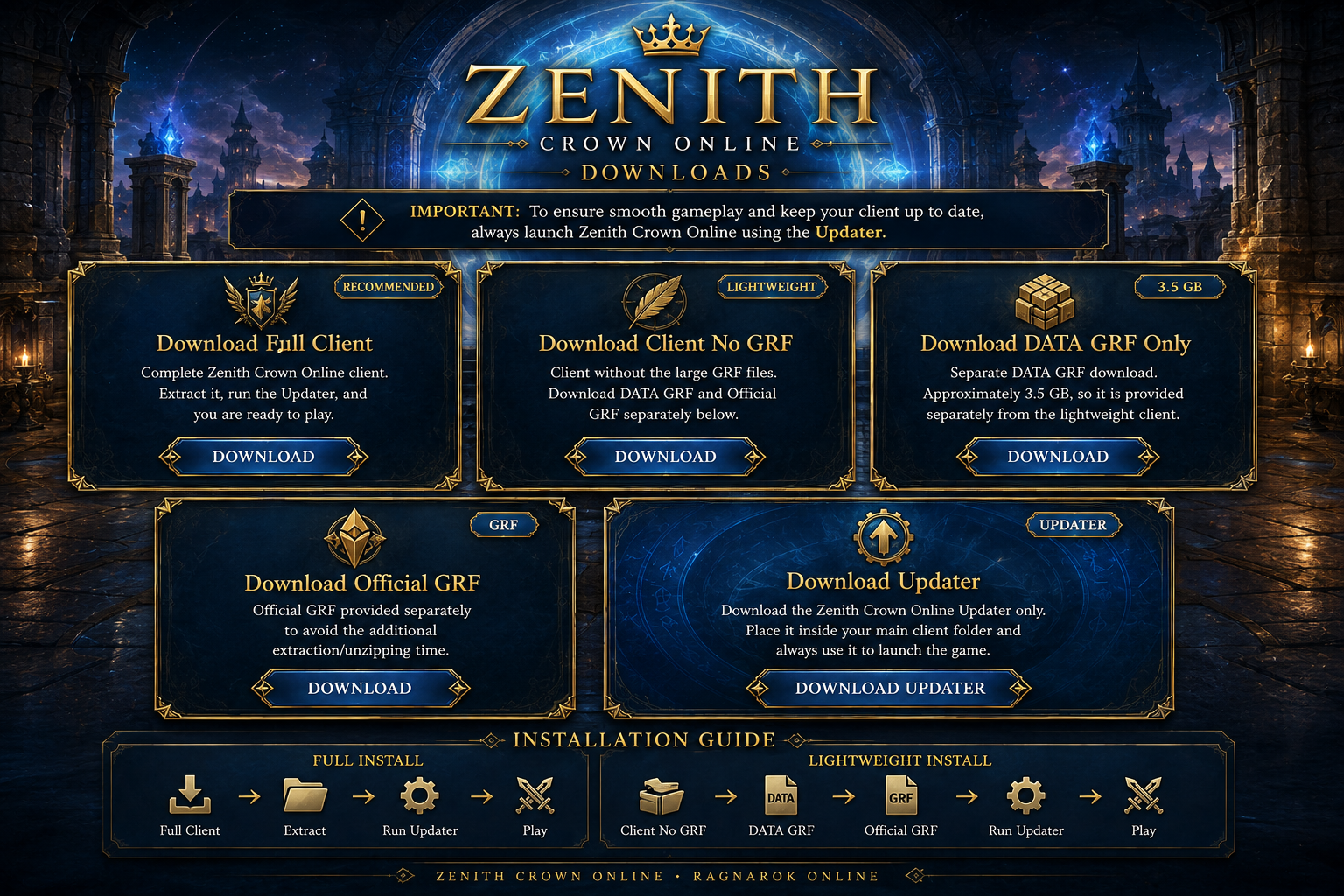 Zenith Crown Online Downloads